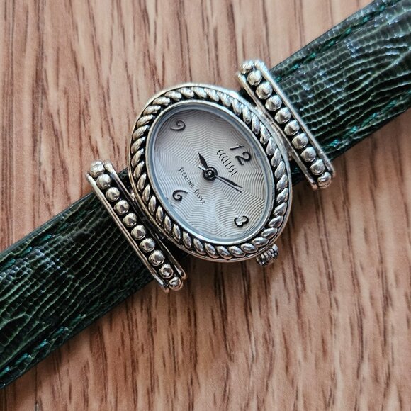 Ecclissi 925 Quartz Ladies Watch Interchangeable Genuine Leather Strap 8in - Picture 3 of 14